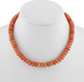 beaded semi-stone necklace in jasper