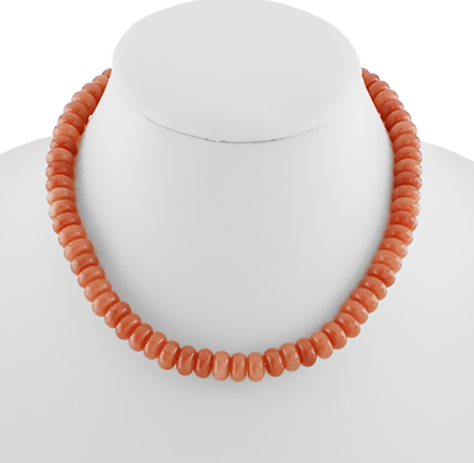 beaded semi-stone necklace in jasper