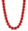 colored ball necklace in red