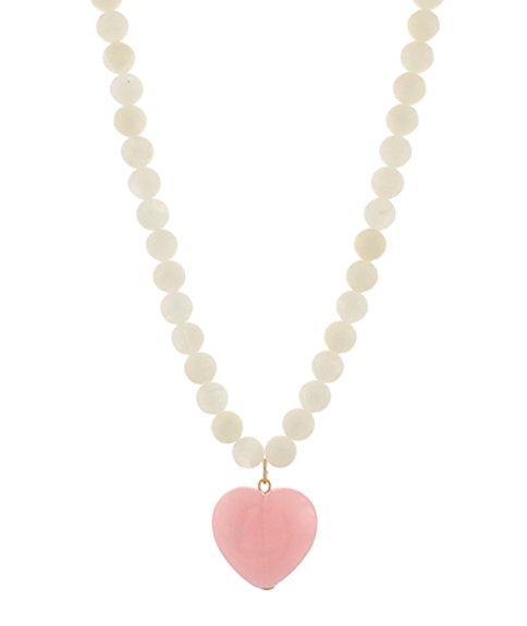 marble puffy heart in ivory combo