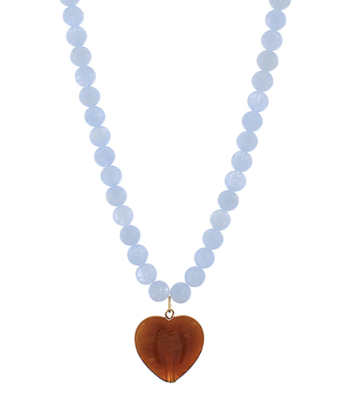 marble puffy heart in light blue combo