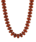 marble beaded necklace in brown