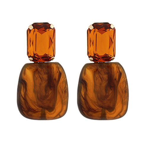 acrylic gemstone in brown