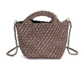 bc bags | braided clutch in dark brown