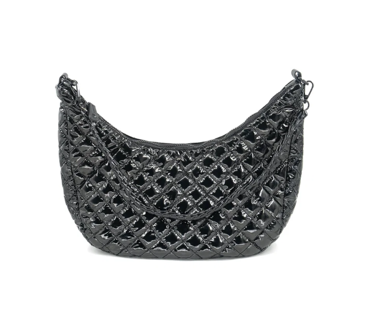 bc bags | mili hobo bag in black patent