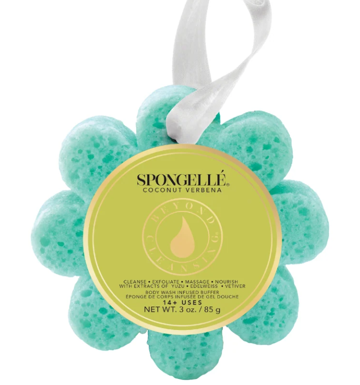 spongelle wild flower soap sponge in coconut verbena