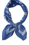 paisley print bandana scarf in navy