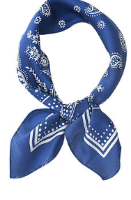 paisley print bandana scarf in navy