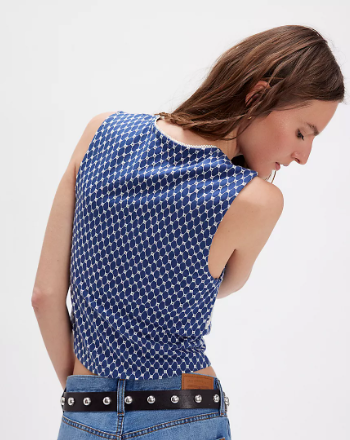 free people good graces top in sailor blue combo