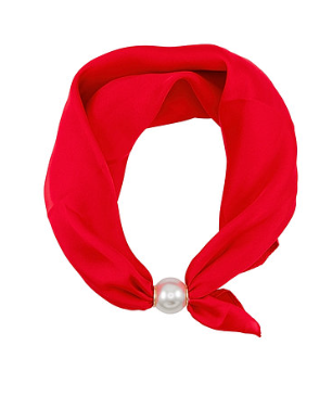 pearl accent scarf necklace in assorted colors