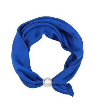 pearl accent scarf necklace in assorted colors