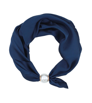 pearl accent scarf necklace in assorted colors