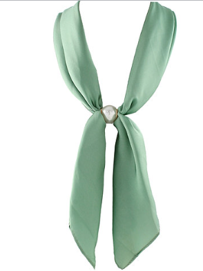pearl accented bolo scarf necklace in assorted colors