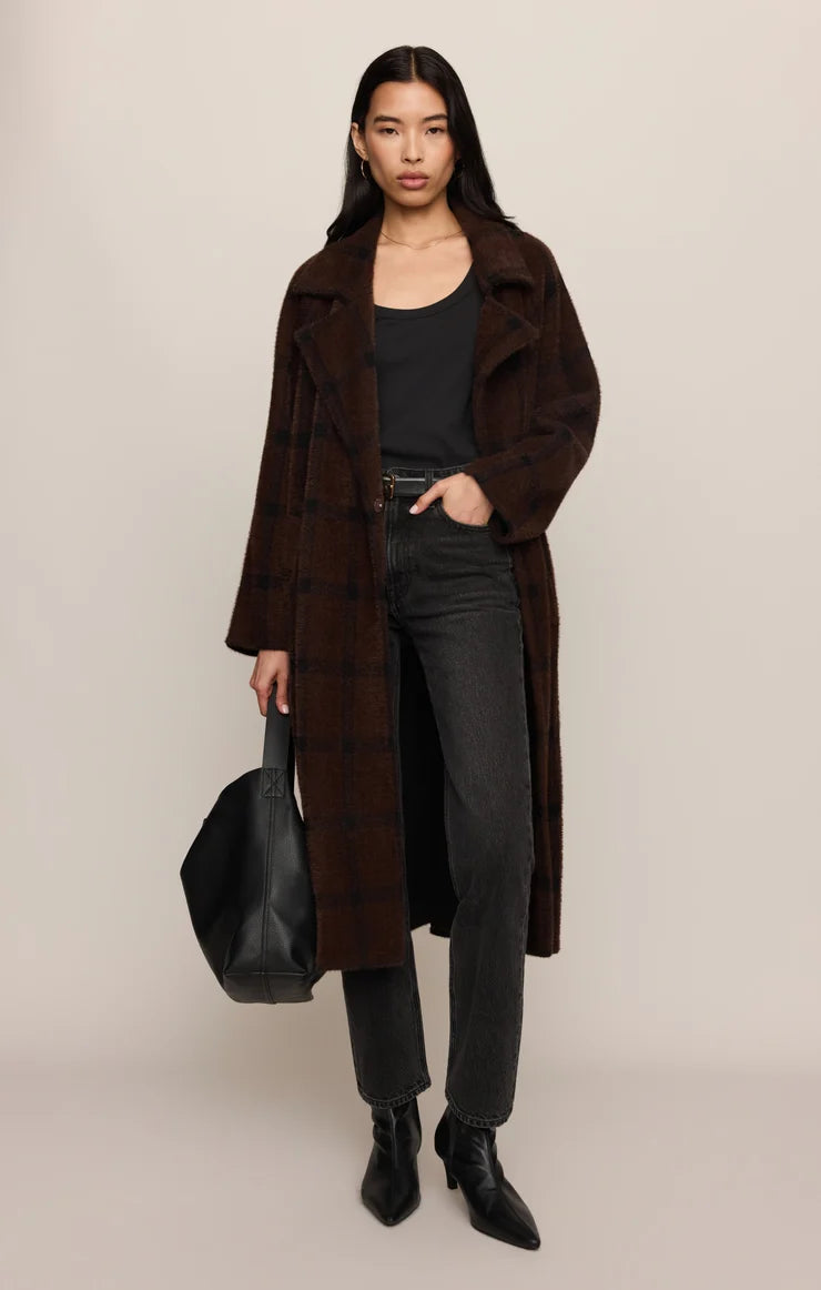 Z Supply Crosby Plaid Cocoon Coat