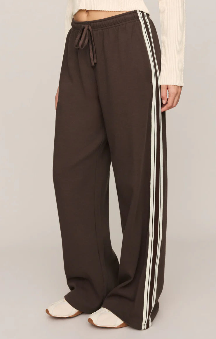 z supply breakaway track pant in dark chocolate