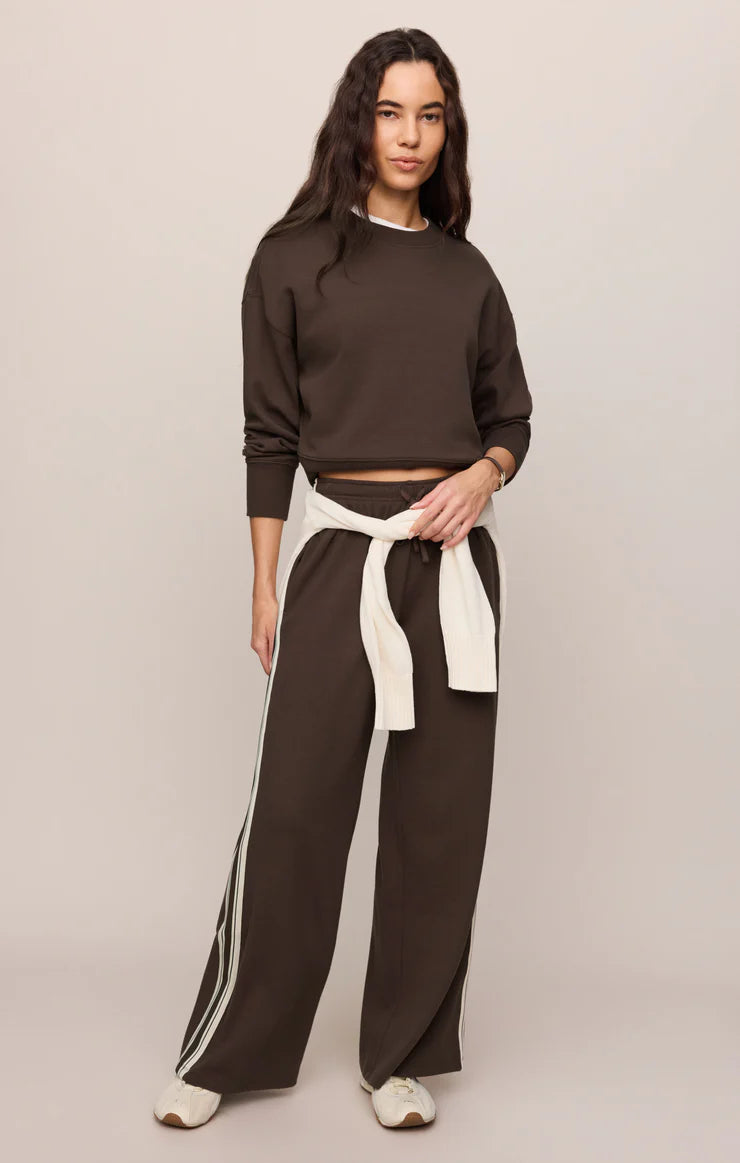 z supply comeback sweatshirt in dark chocolate