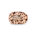 TELETIES Round Flat Hair Clip | Small | Blonde Tortoise
