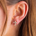taylor elliott designs stud cross earrings in pearls