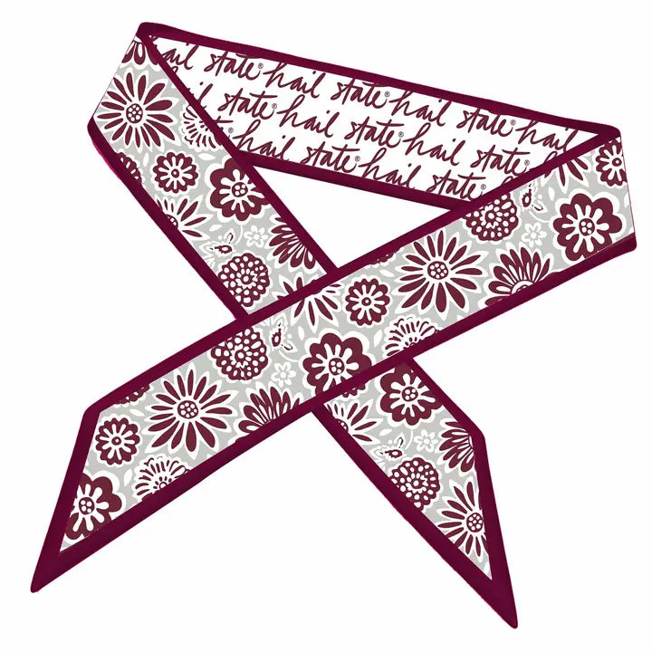 luxe twilly scarf - ms state bulldogs
