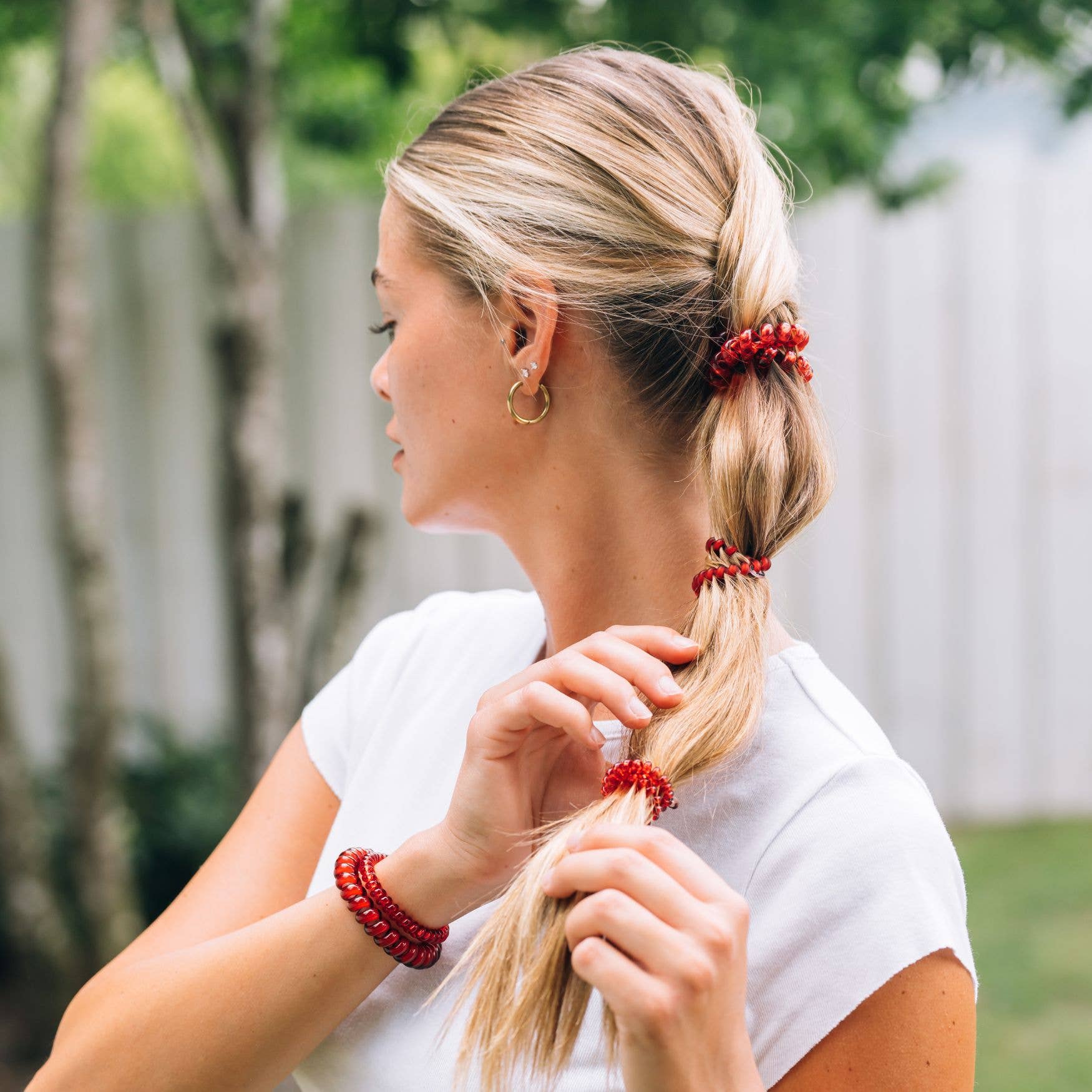 TELETIES Spiral Hair Coils | Large | Red Carpet Ready Hair Ties