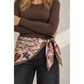mixed print oversized bandana in ivory multi