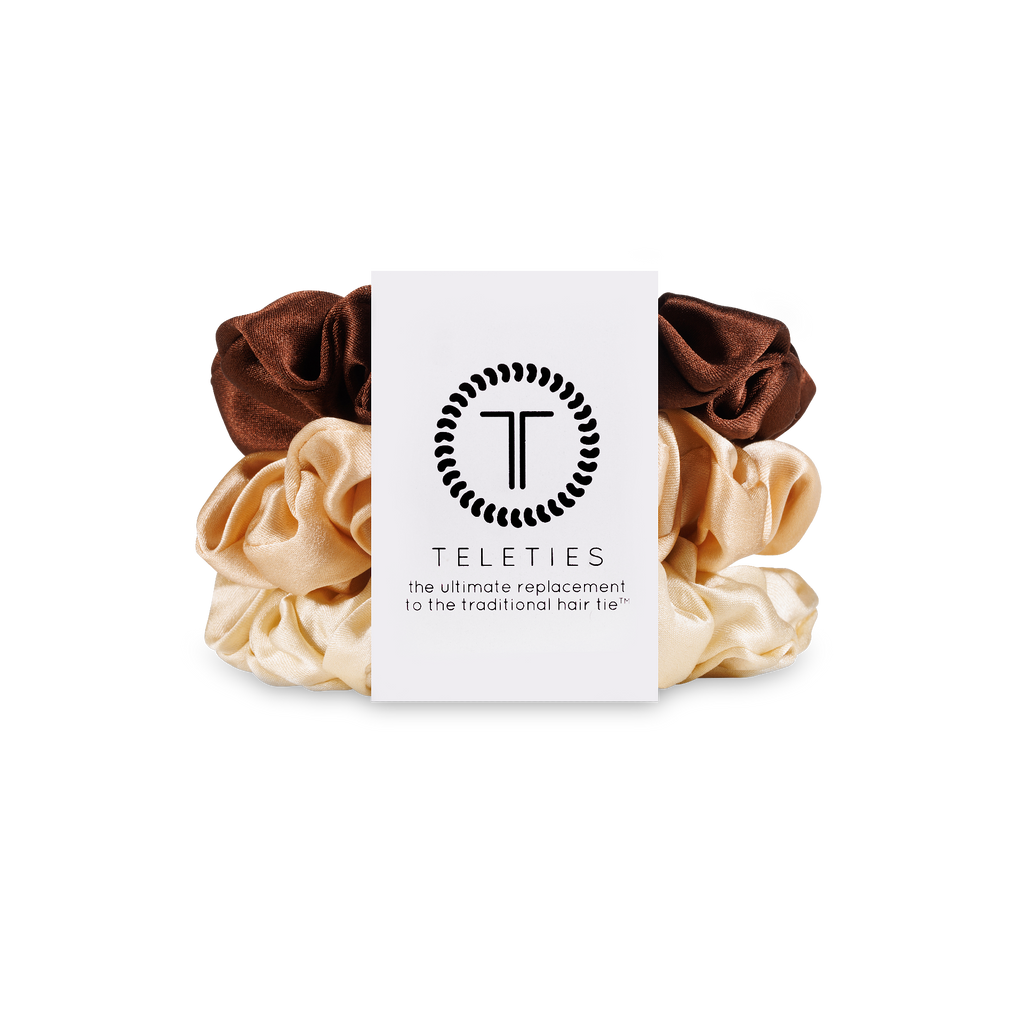 TELETIES Silk Hair Scrunchie | Large | For the Love of Nude