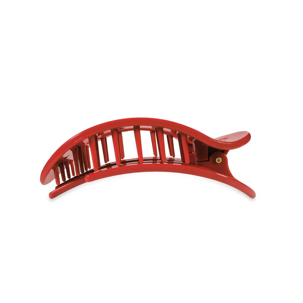 TELETIES Flat Round Hair Clip | Medium | Red Carpet Ready