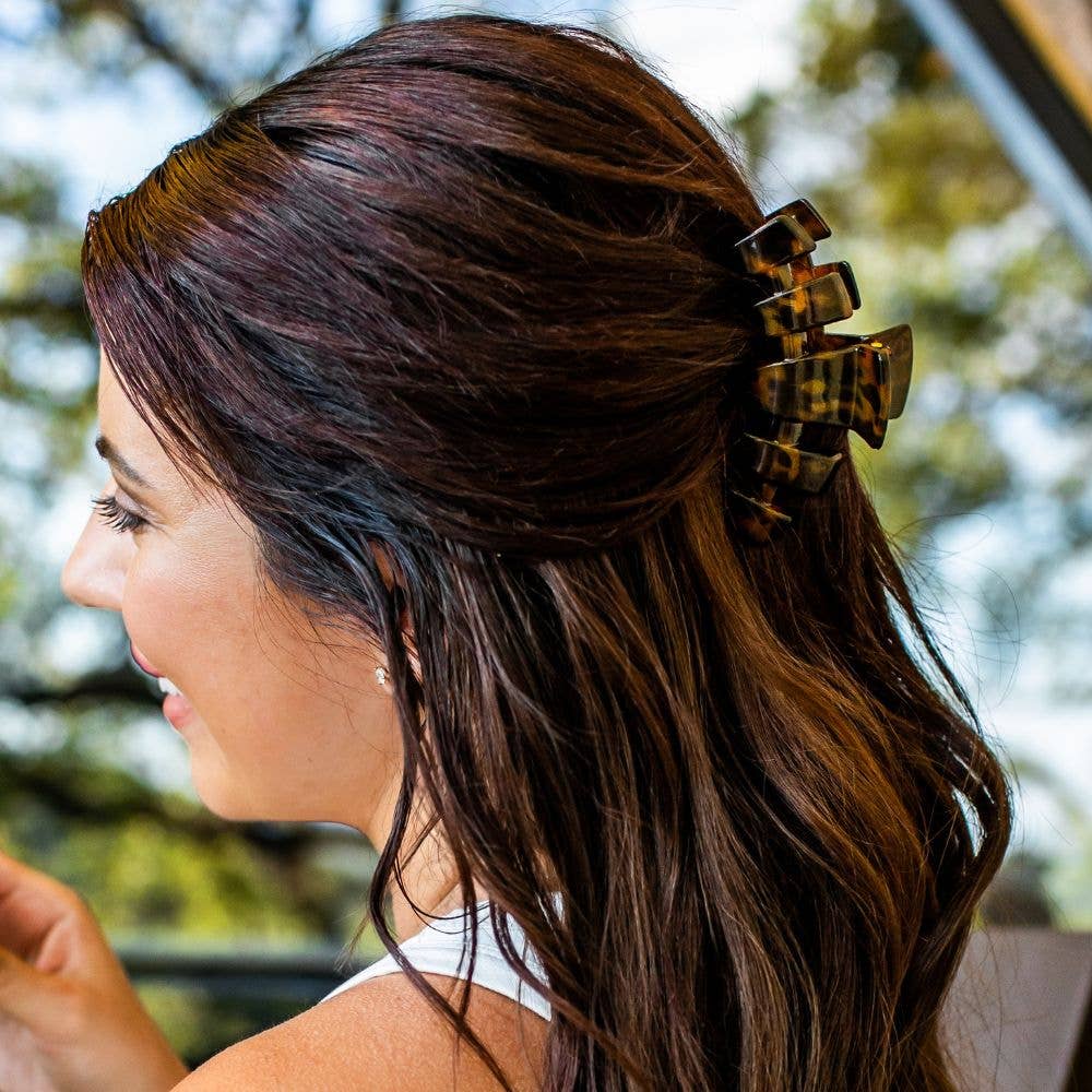 TELETIES Classic Hair Clip | Medium | Tortoise