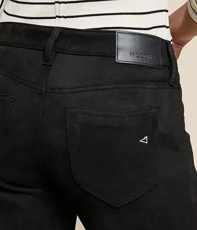 hidden happi in black suede