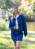 karlie denim skitch novelty skirt