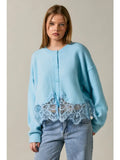 angelica sweater cardigan in light blue
