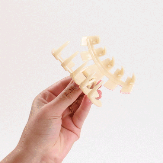 TELETIES Classic Hair Clip | Large | Almond Beige