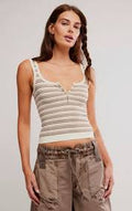 free people striped simply soft cami in canyon sunset
