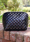 Caroline Hill Capri Large Pouch in Black Patent