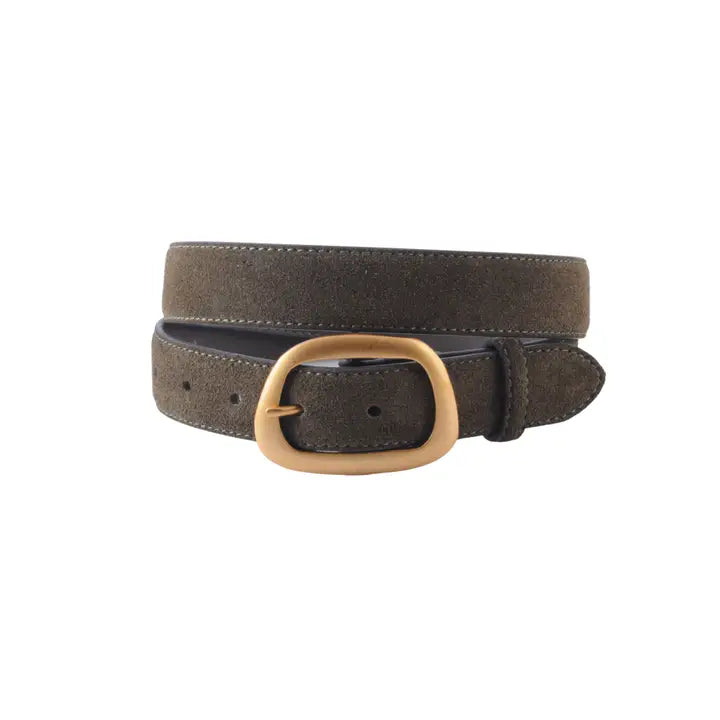 Suede Belt Gold Buckle