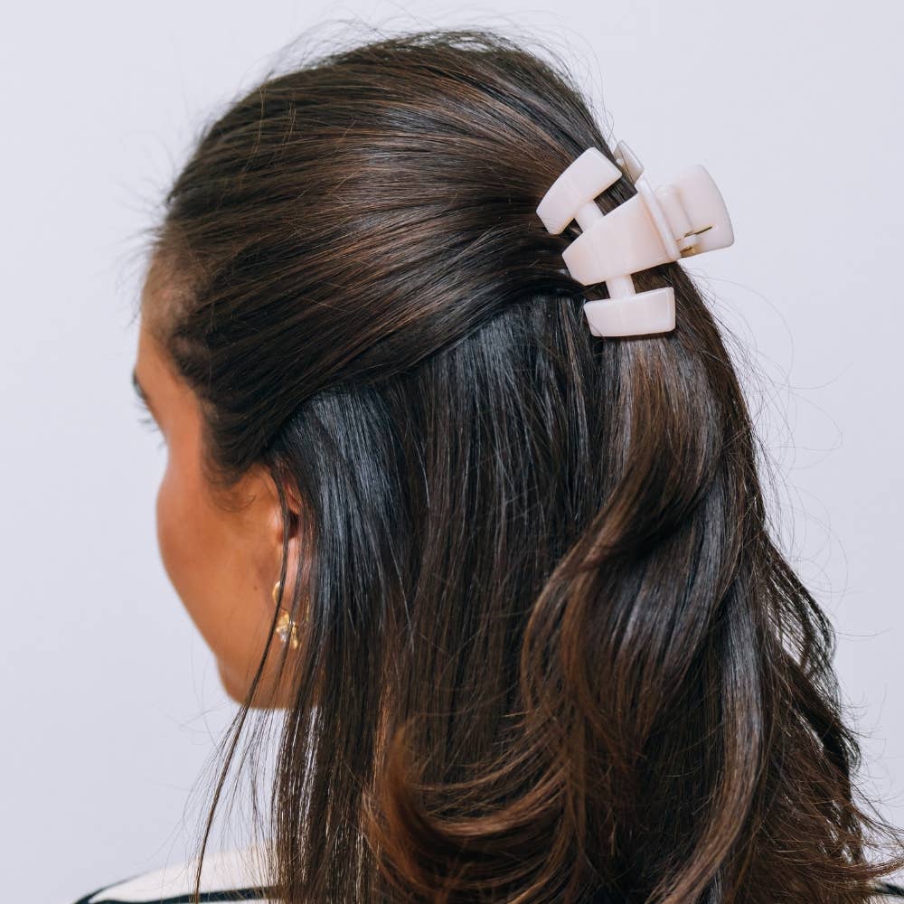 TELETIES Classic | Almond Beige | Petite | Claw Clip