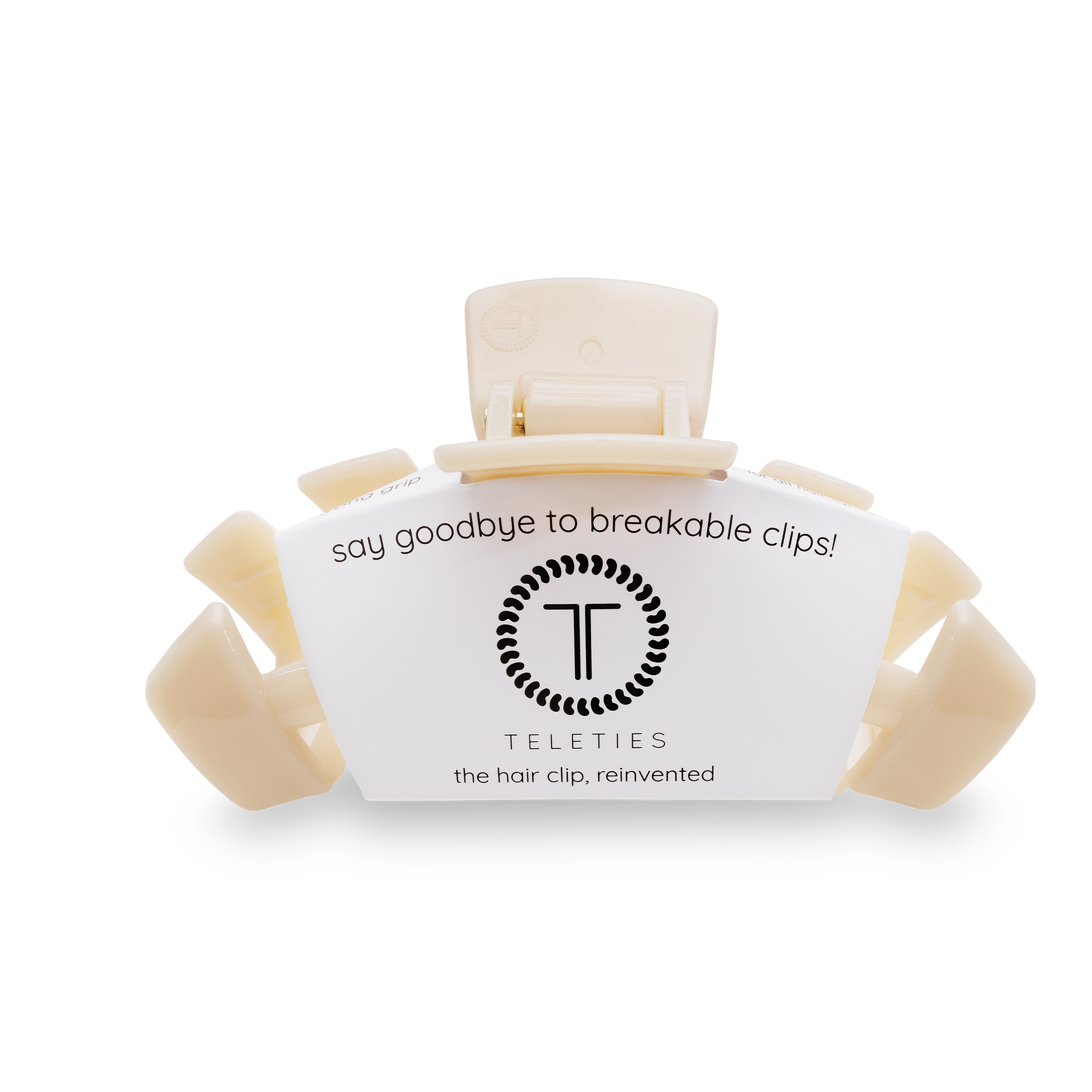 TELETIES Classic Hair Clip | Large | Almond Beige
