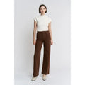 mica high rise wide leg in vintage brown