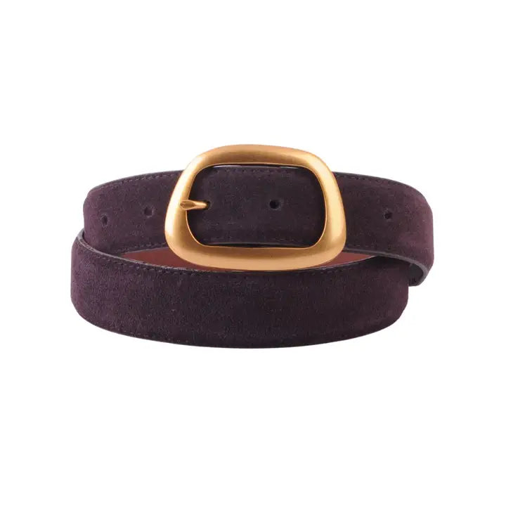 Suede Belt Gold Buckle
