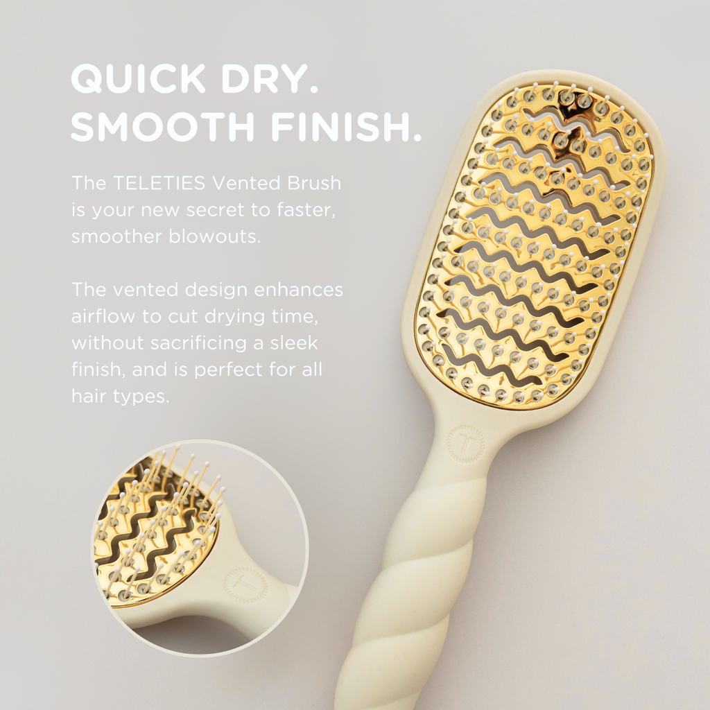 TELETIES Vented Hair Brush | Tan
