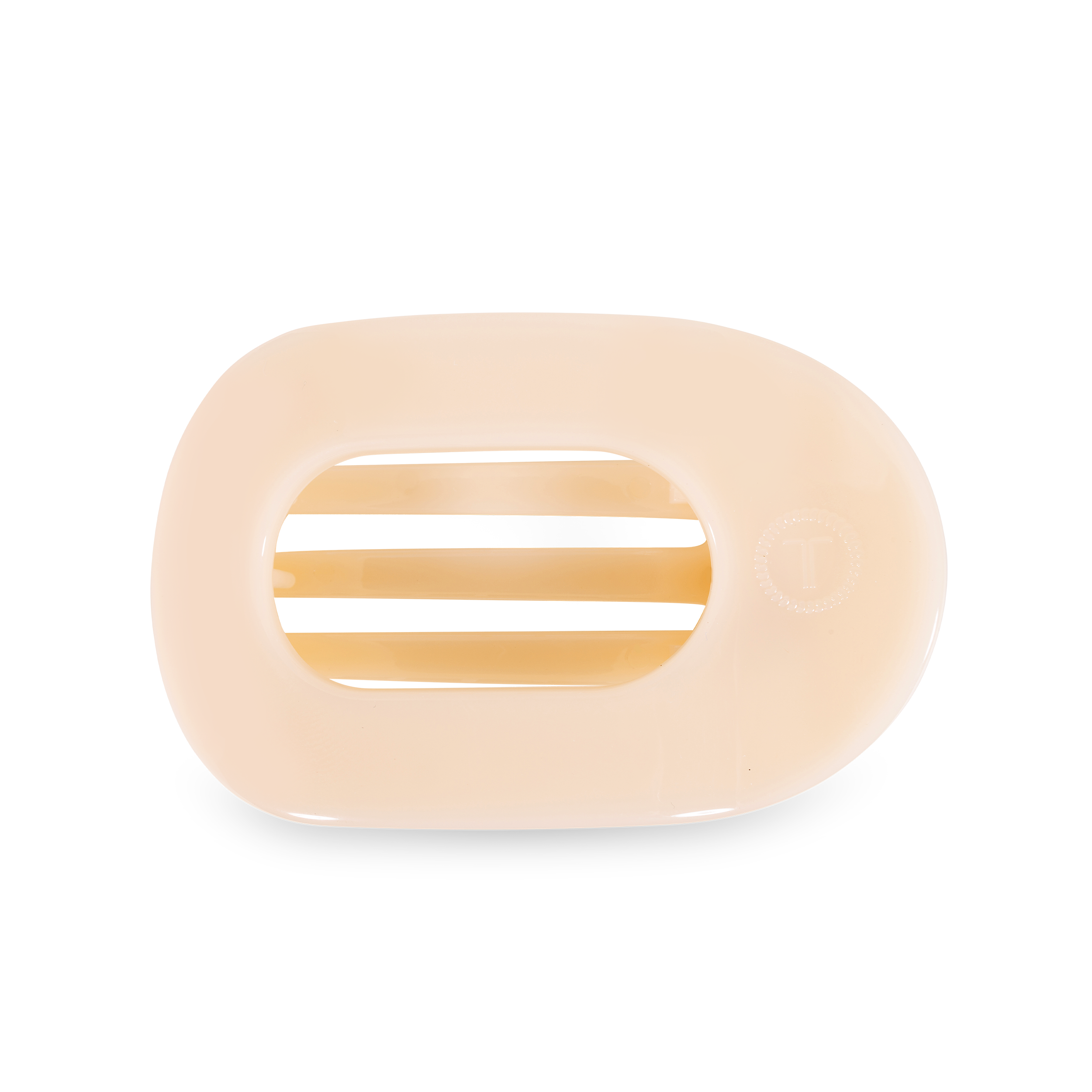 TELETIES Round Flat Hair Clip | Medium | Almond Beige