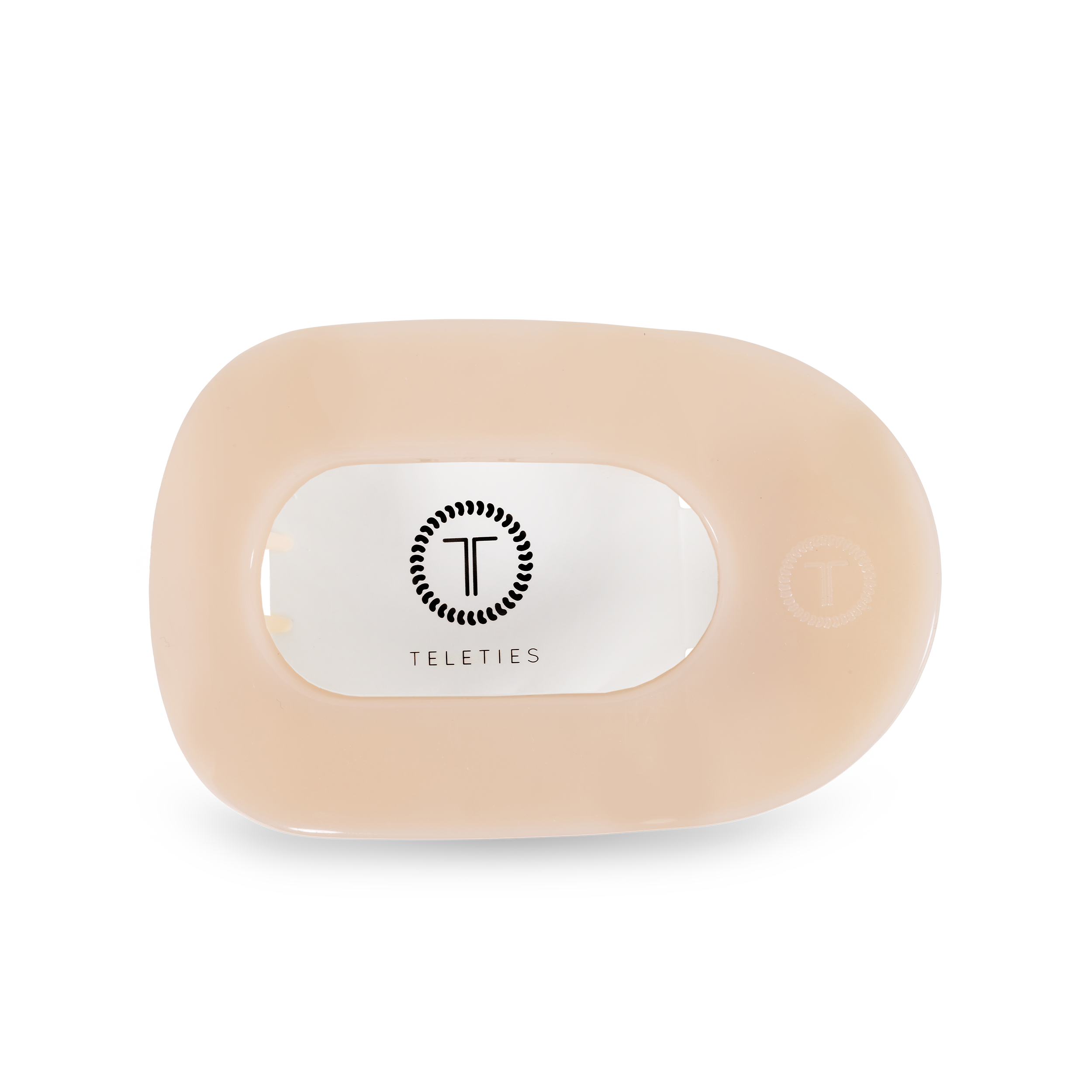 TELETIES Round Flat Hair Clip | Medium | Almond Beige