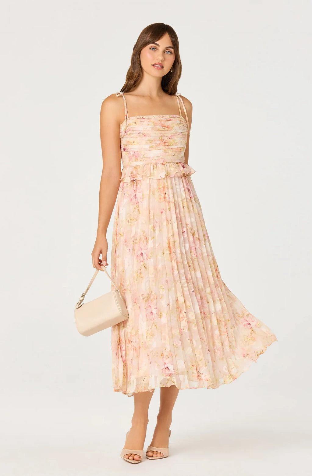 astr emerys dress in pink floral