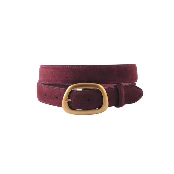 Suede Belt Gold Buckle