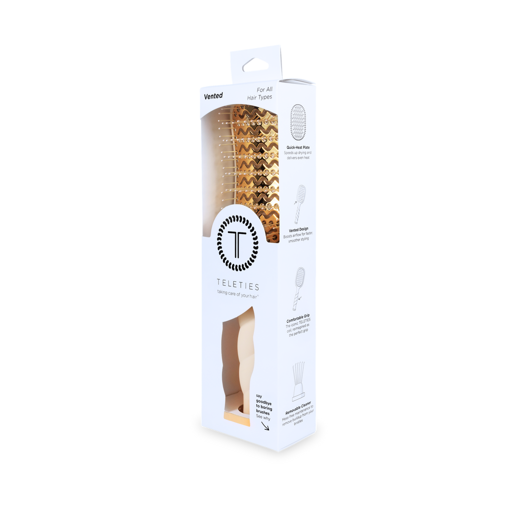 TELETIES Vented Hair Brush | Tan