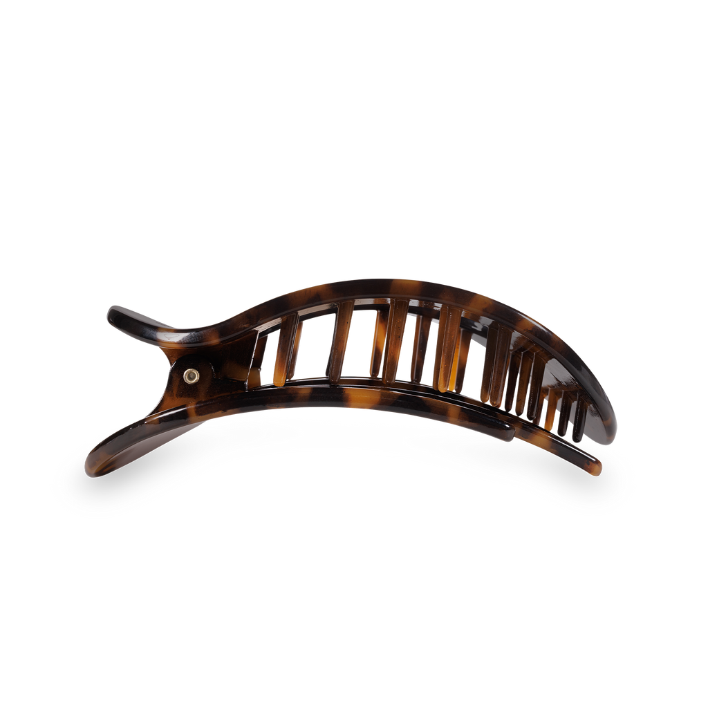 TELETIES Round Flat Hair Clip | Small | Tortoise