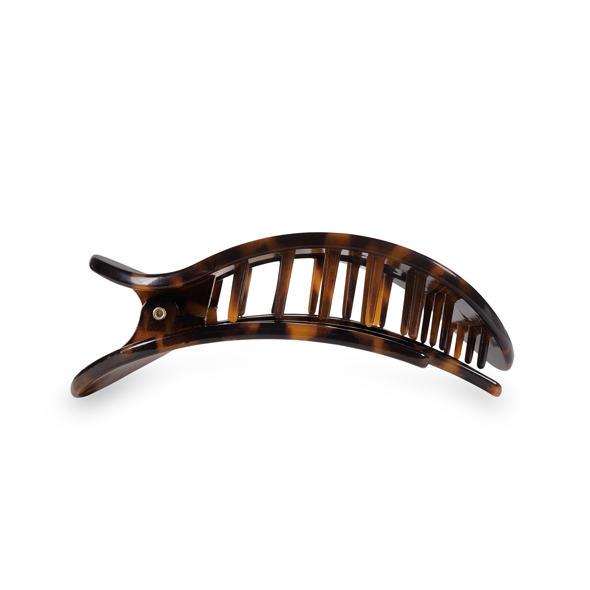 TELETIES Round Flat Hair Clip | Small | Tortoise
