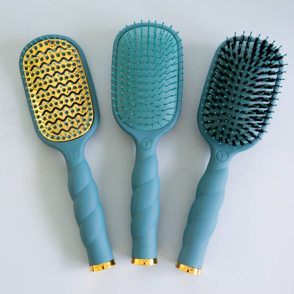 TELETIES Vented Hair Brush | Teal With It