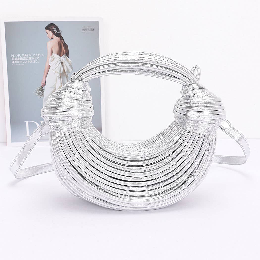 Faux Leather Rope Hobo Bag: SL