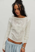 free people delilah long sleeve in clean ivory
